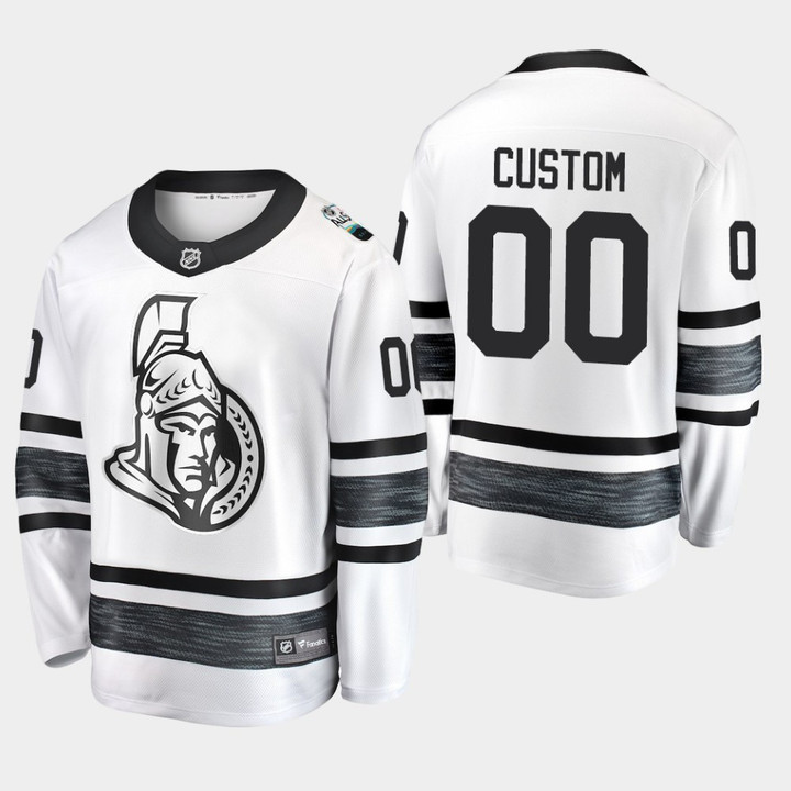 Ottawa Senators #00 Custom White 2019 NHL All-Star Jersey - Youth