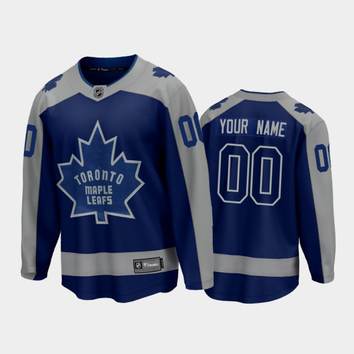Men's Toronto Maple Leafs Custom #00 Special Edition Blue 2021 Jersey
