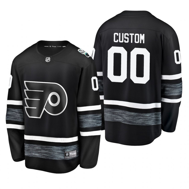 Men's Philadelphia Flyers Custom #00 2019 NHL All-Star Replica Player Steal Jersey - Black