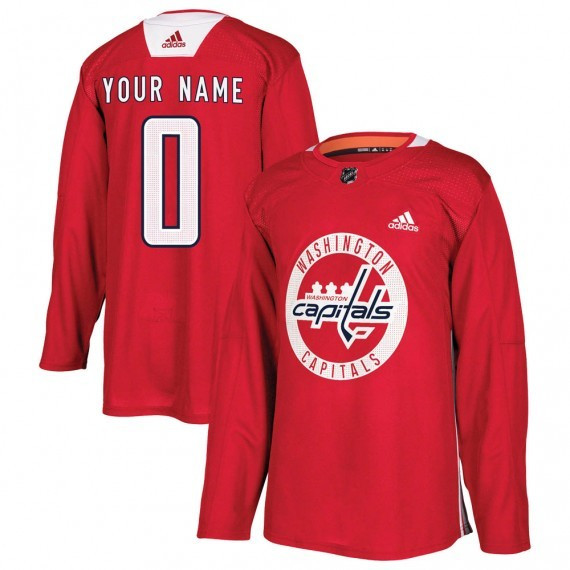 Washington Capitals Custom Official Red   Youth Practice NHL Hockey Jersey