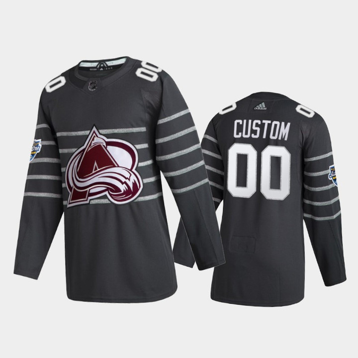 Colorado Avalanche Custom #00 2020 NHL All-Star Game  Gray Jersey