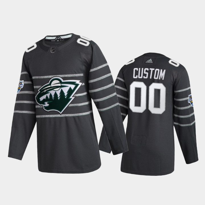 Men's Minnesota Wild Custom #00 2020 NHL All-Star Game  Gray Jersey