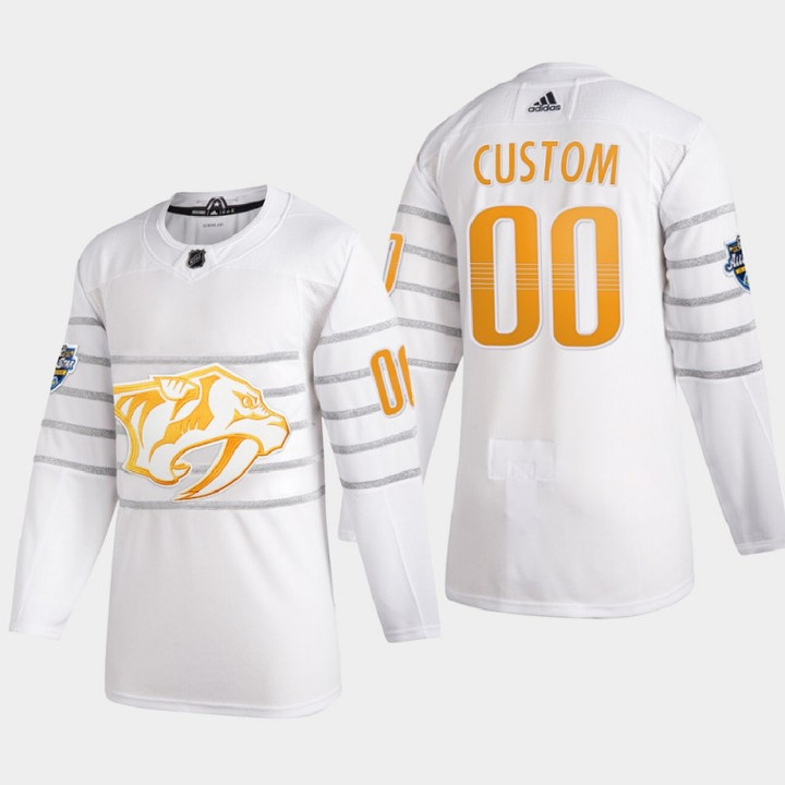 Men's Nashville Predators Custom #00 2020 NHL All-Star Game White  Jersey