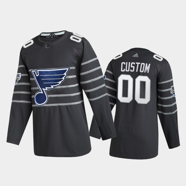 Men's St. Louis Blues Custom #00 2020 NHL All-Star Game  Gray Jersey