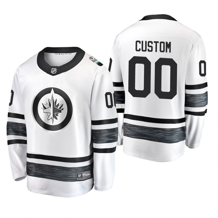 Winnipeg Jets Custom #00 2019 NHL All-Star Replica Player White Jersey Mens