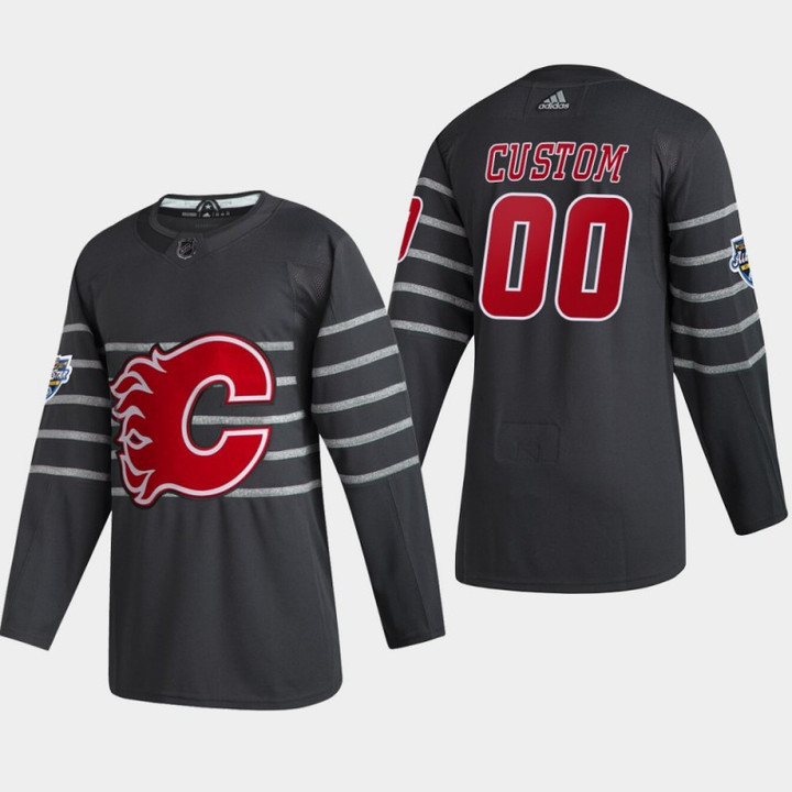 Youth's Calgary Flames Custom #00 2020 NHL All-Star Game Gray  Jersey