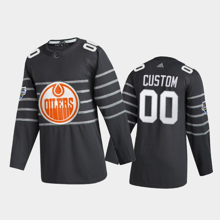 Edmonton Oilers Custom #00 2020 NHL All-Star Game  Gray Jersey - Youth