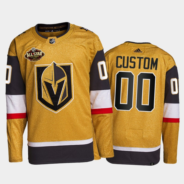 Vegas Golden Knights Custom 2022 All-Star Jersey Gold  Primegreen Uniform - Youth