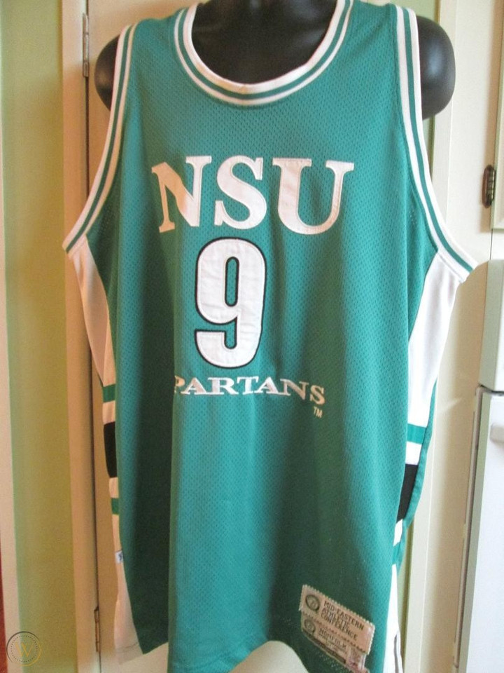 NORFOLK STATE SPARTANS BASKETBALL CUSTOM JERSEY - GREEN - YOUTH