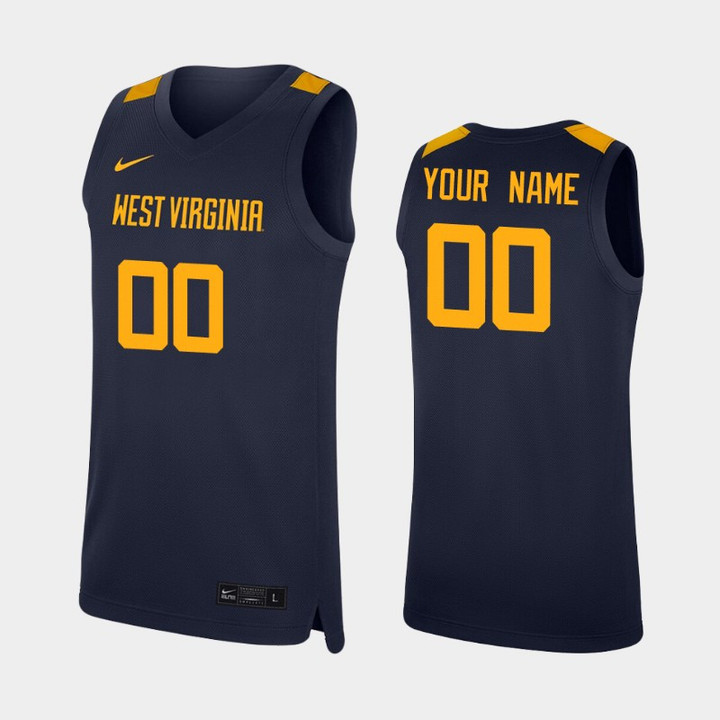 West Virginia Mountaineers Custom Navy Replica Youth's College Basketball Jersey