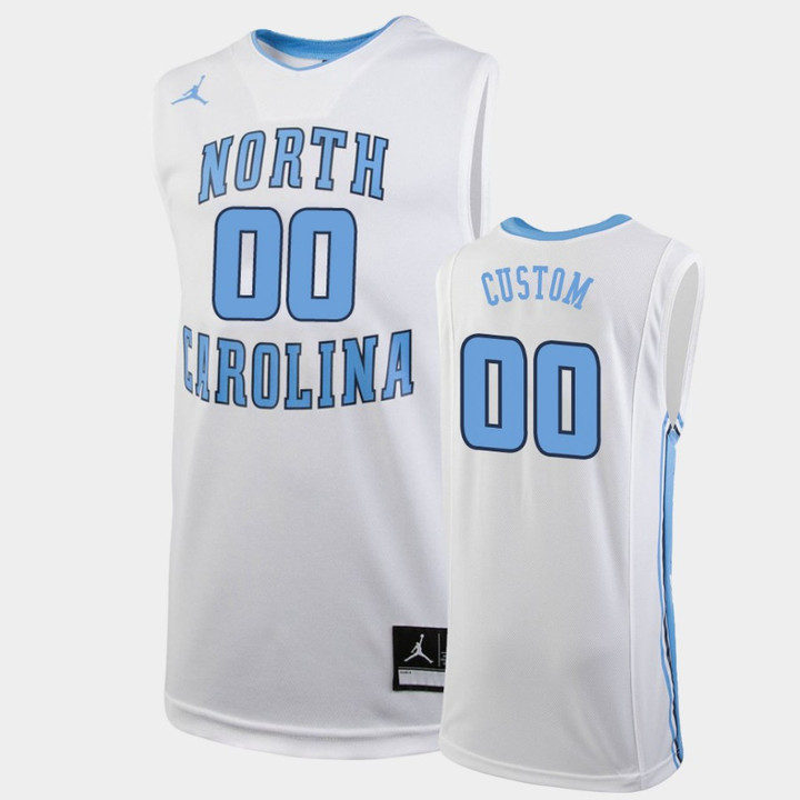 Custom Unc Basketball Jersey, Men North Carolina Tar Heels White Replica Jordan Brand Custom Jersey