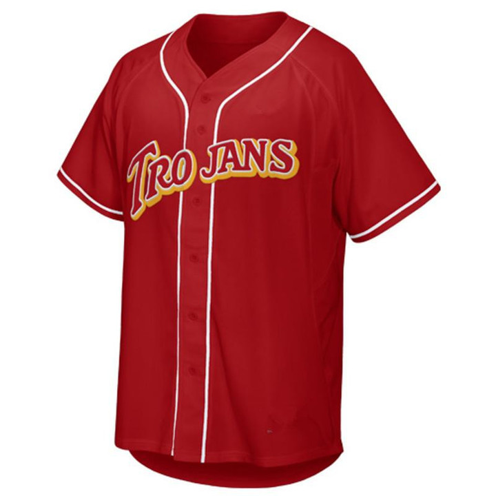 Custom USC Trojans Baseball Red Jersey - Youth