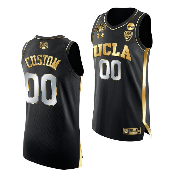Men's Custom UCLA Bruins 2021 March Madness Final Four Black Golden  Jersey