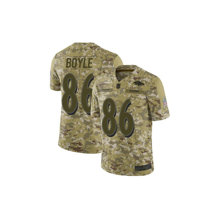 LIMITED MEN'S NICK BOYLE CAMO JERSEY - #86 FOOTBALL BALTIMORE RAVENS 2018 SALUTE TO SERVICE