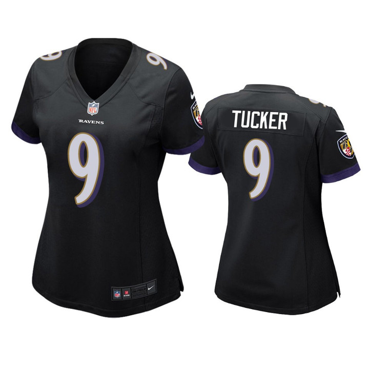 Women's Baltimore Ravens Justin Tucker Black Game Jersey