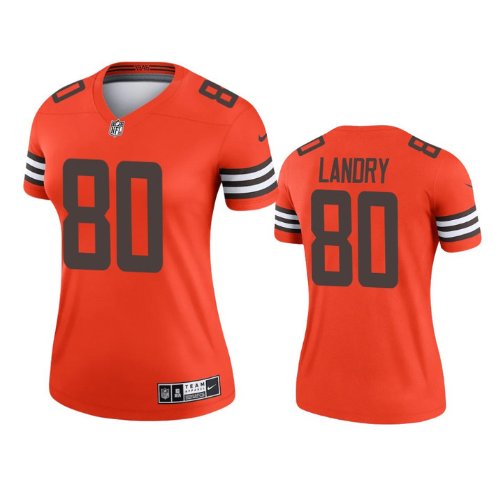 Women's Cleveland Browns Jarvis Landry Orange Inverted Legend Jersey