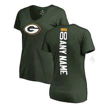 Green Bay Packers NFL Pro Line Women's Customized Playmaker V-Neck T-Shirt - Green