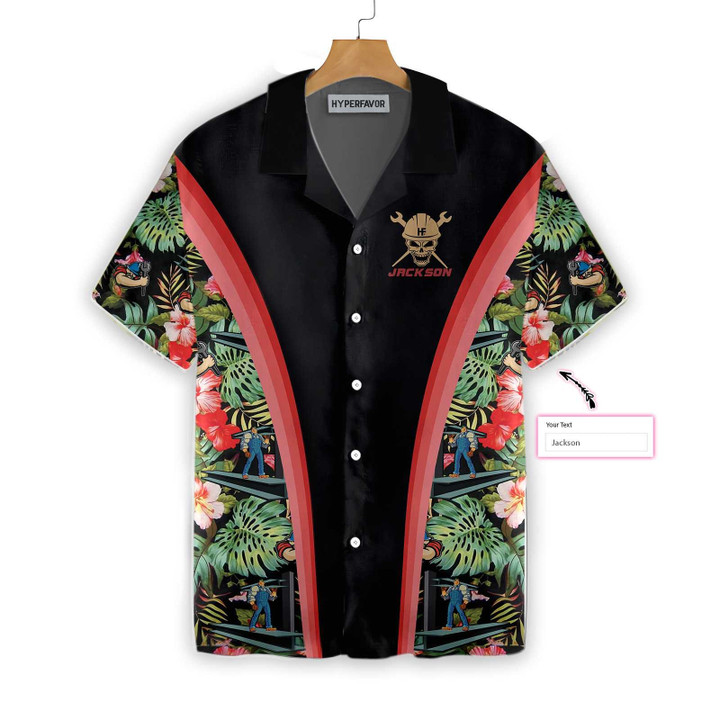 Ironworker Tropical Custom Hawaiian Shirt