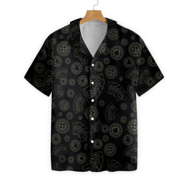 Dark Poker Pattern Hawaiian Shirt
