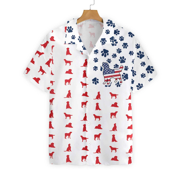 Labrador American Flag Hawaiian Shirt