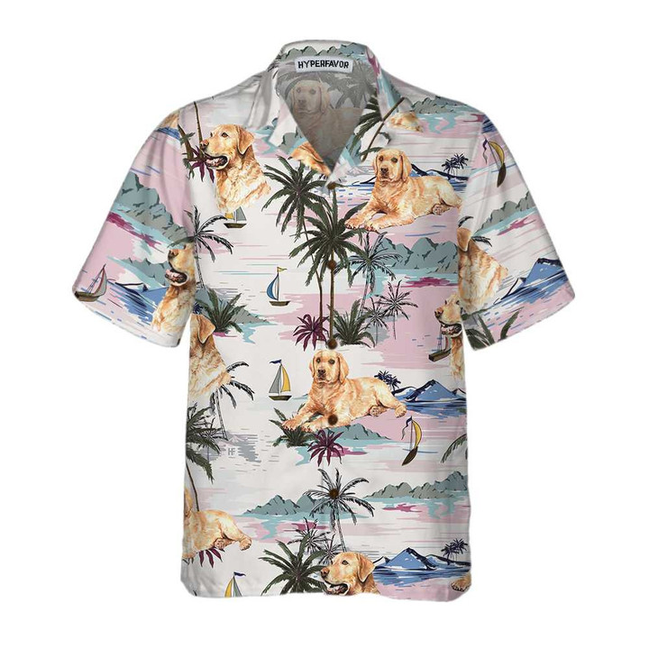 Labrador Retriever Tropical Summer Hawaiian Shirt, Tropical Labrador Hawaiian Shirt, Funny Gift For Labrador Retriever Lover