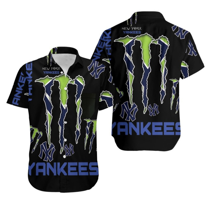 Monster Energy Logo For Lovers New York Yankees Hawaiian Shirt