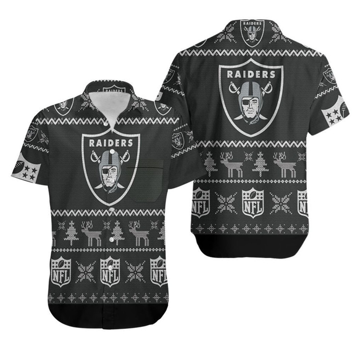 Oakland Raiders ugly christmas 3d printed sweatshirt ugly Hawaiian Shirt