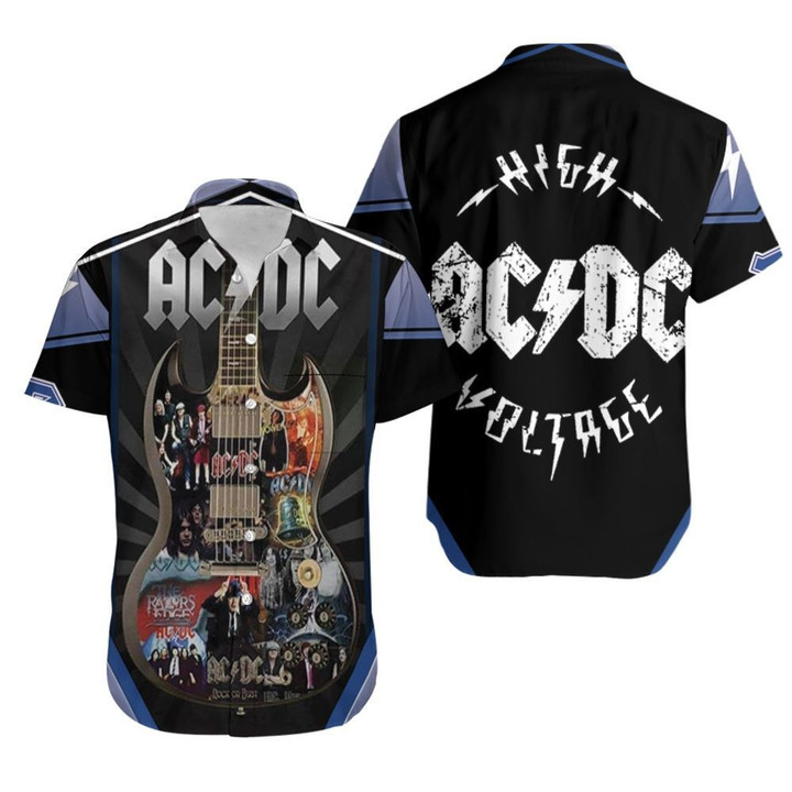 ACDC All Album Cover Guitar Hawaiian Shirt