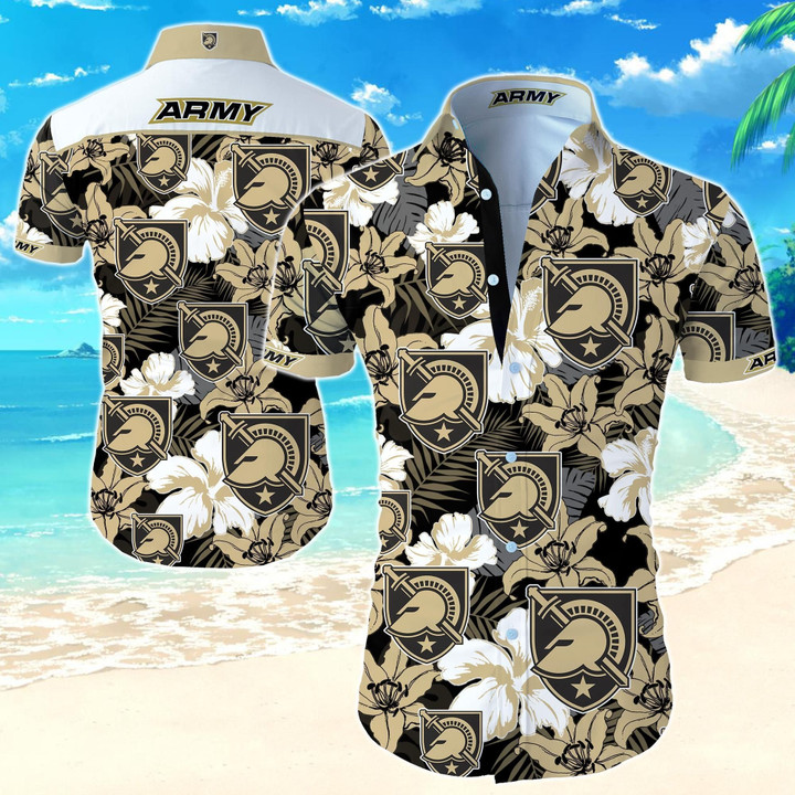 Army Black Knights Hawaiian Shirt Summer Button Up Shirt For Men Beach Wear Short Sleeve Hawaii Shirt