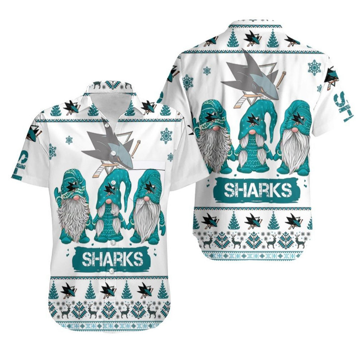 Christmas Gnomes San Jose Sharks Ugly Sweatshirt Christmas 3D Hawaiian Shirt