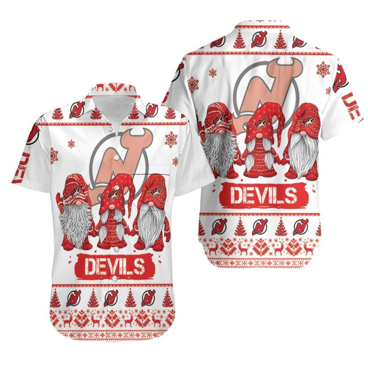 Christmas Gnomes New Jersey Devils Ugly Sweatshirt Christmas 3D Hawaiian Shirt