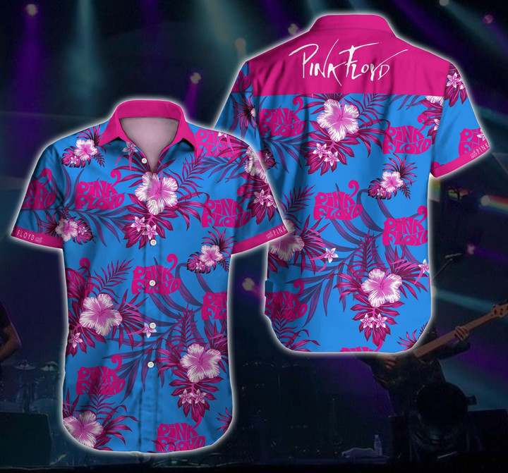 Pink Floyd Hawaii Shirt Summer Button Up Shirt For Men Beach Wear Short Sleeve Hawaii Shirt