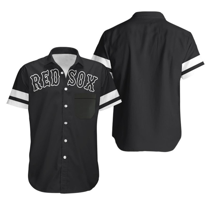 Boston Red Sox Black 2019 Jersey Inspired Style Hawaiian Shirt