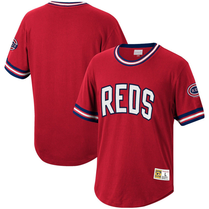 Cincinnati Reds Mitchell & Ness Cooperstown Collection Wild Pitch Jersey T-Shirt - Red - SHL