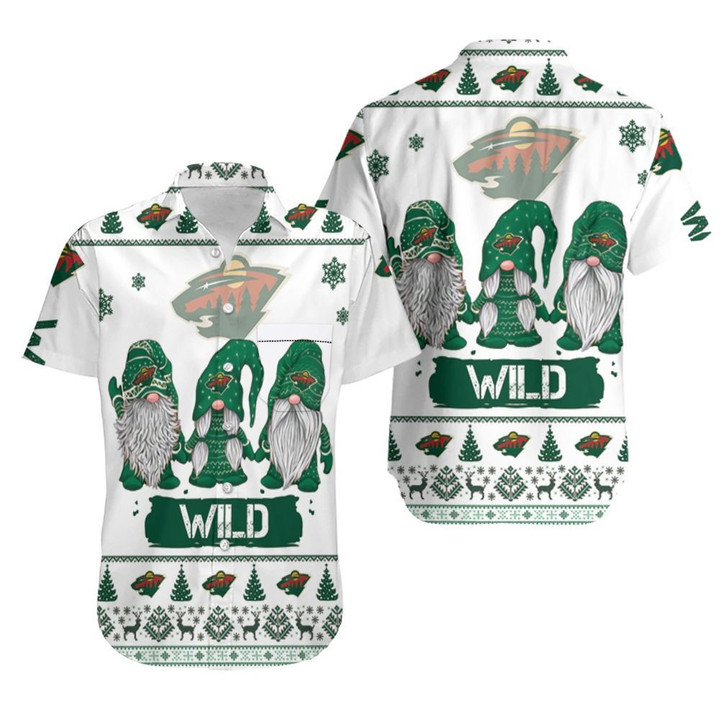Christmas Gnomes Minnesota Wild Ugly Sweatshirt Christmas 3D Hawaiian Shirt
