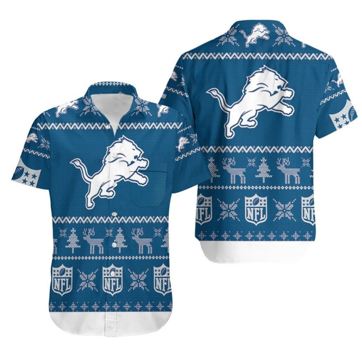 Detroit Lions Nfl Ugly Sweatshirt Christmas 3D Hawaiian Shirt