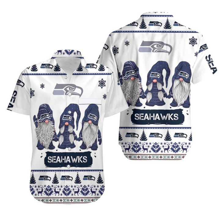 Christmas Gnomes Seattle Seahawks Ugly Sweatshirt Christmas 3D Hawaiian Shirt