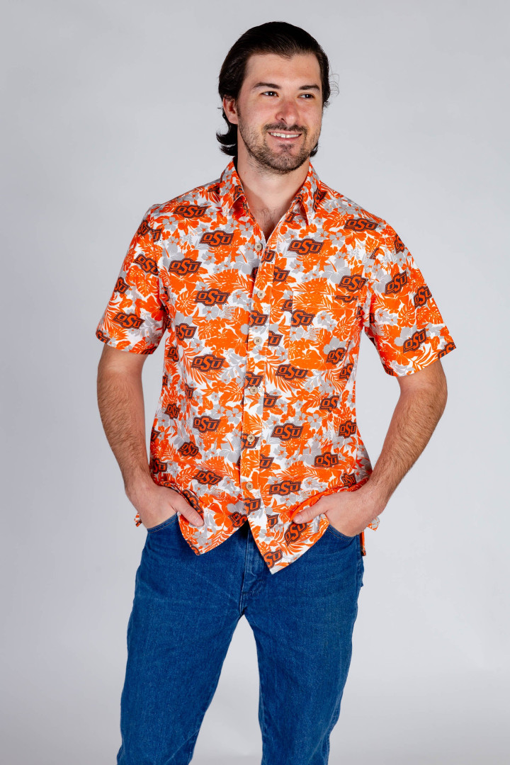 Pistol Pete says Aloha | Oklahoma State Hawaiian Shirt