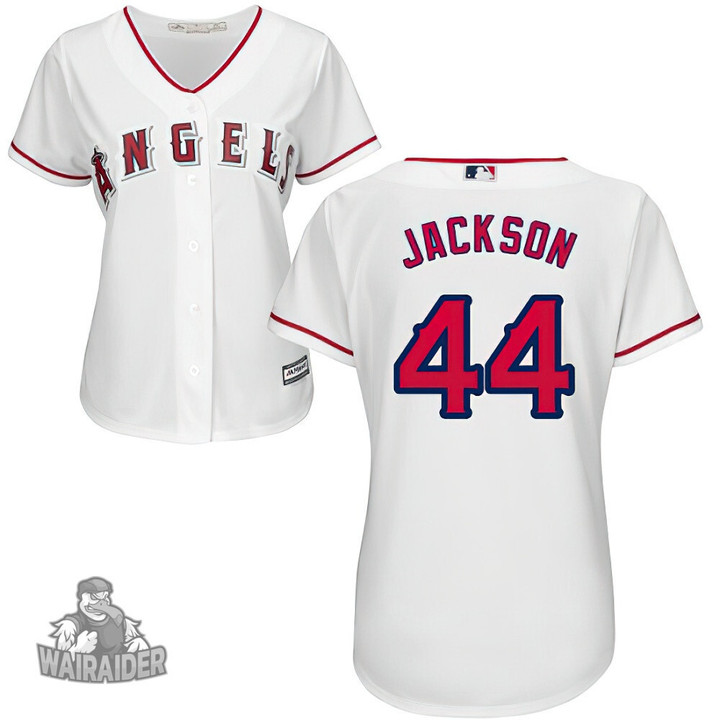 Angels #44 Reggie Jackson White Home Women's Stitched Baseball Jersey