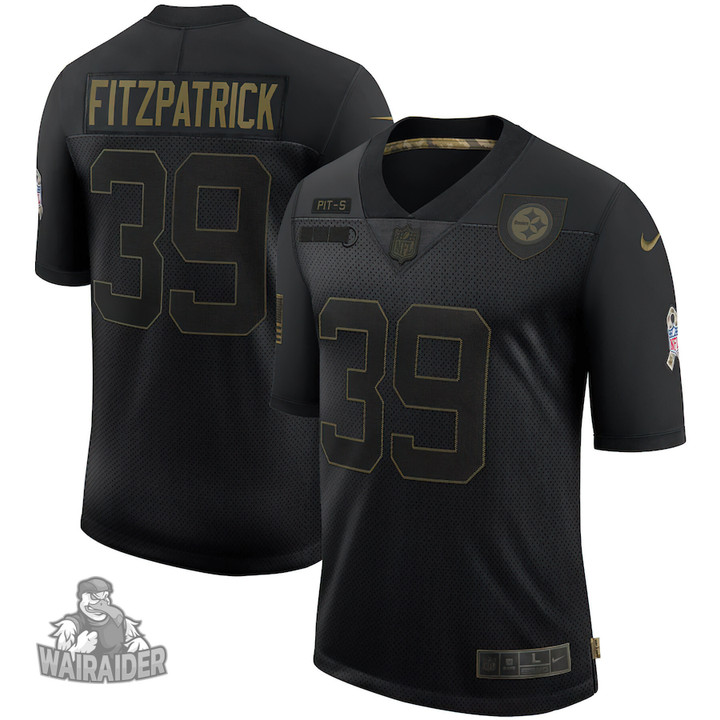 Steelers 39 Minkah Fitzpatrick Black 2020 Salute To Service Limited Jersey