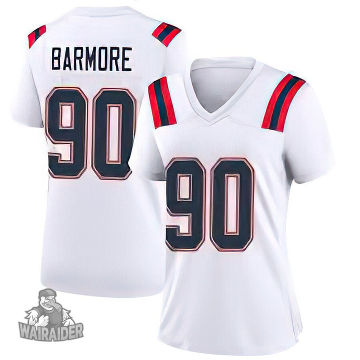 Women's Christian Barmore White New England Patriots Player Game Jersey