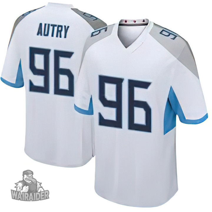 Men's Denico Autry Tennessee Titans White Jersey