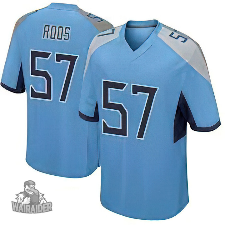 Men's Jordan Roos #57 Tennessee Titans Light Blue Jersey