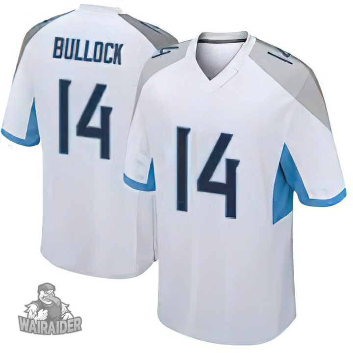Men's Randy Bullock #14 Tennessee Titans White/Grey Jersey