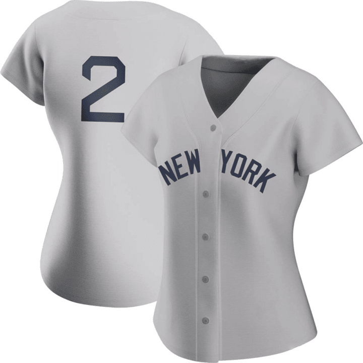 Copy of Derek Jeter New York Yankees Women's Alternate Jersey - Gray
