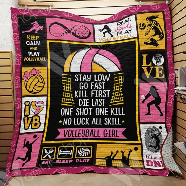 Volleyball Girl 3D Quilt Blanket Size Single, Twin, Full, Queen, King, Super King  