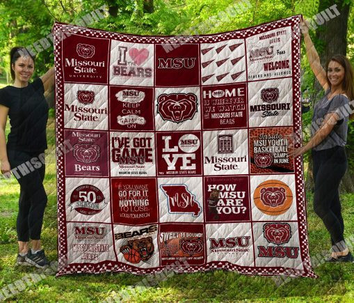 Ncaa Missouri State Bears 3D Customized Personalized 3D Customized Quilt Blanket Size Single, Twin, Full, Queen, King, Super King  