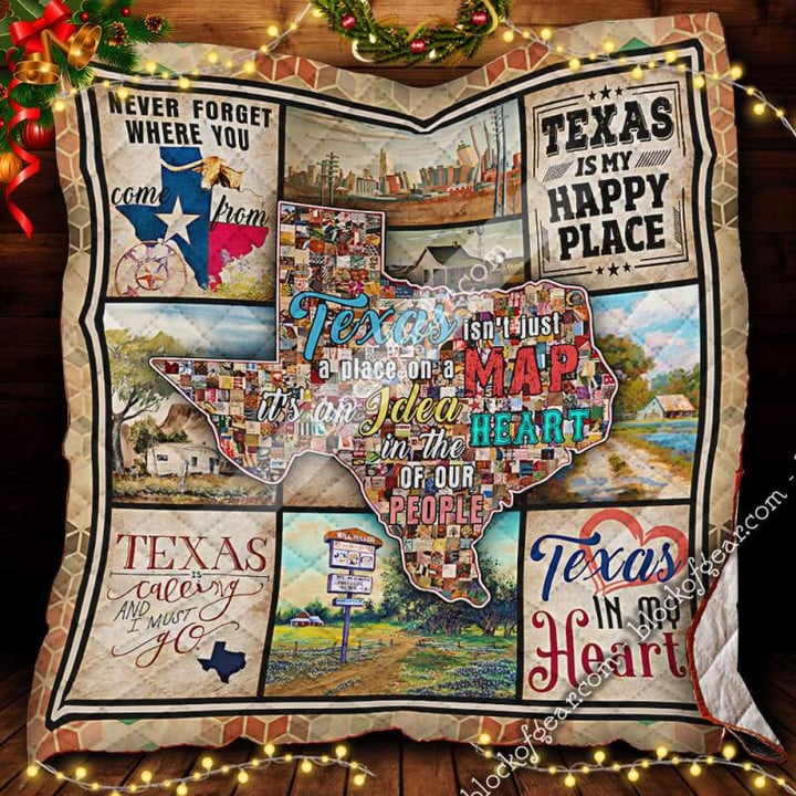 Texas Is My Hometown 3D Quilt Blanket Size Single, Twin, Full, Queen, King, Super King  