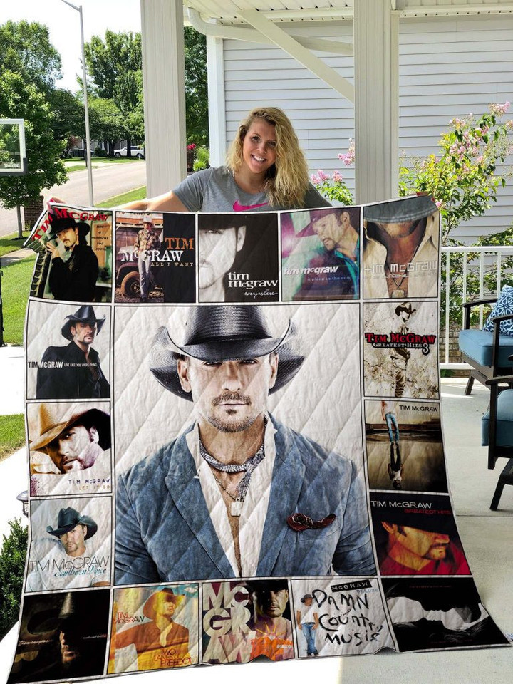 Tim Mcgraw 3D Quilt Blanket Size Single, Twin, Full, Queen, King, Super King  