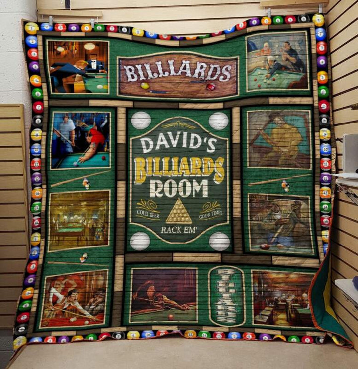 Billiard 3D Customized Quilt Blanket Size Single, Twin, Full, Queen, King, Super King  